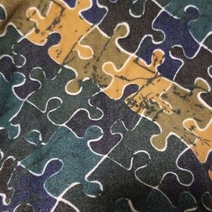 TC Teal Puzzle Pieces Leggings
